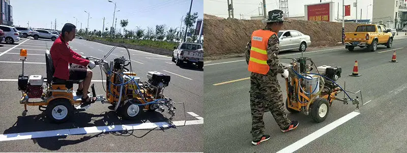 Small Rechargeable Cold Spray Road Line Marking Machine Hand Push Hot Melting Road Painting Line Marking Machine