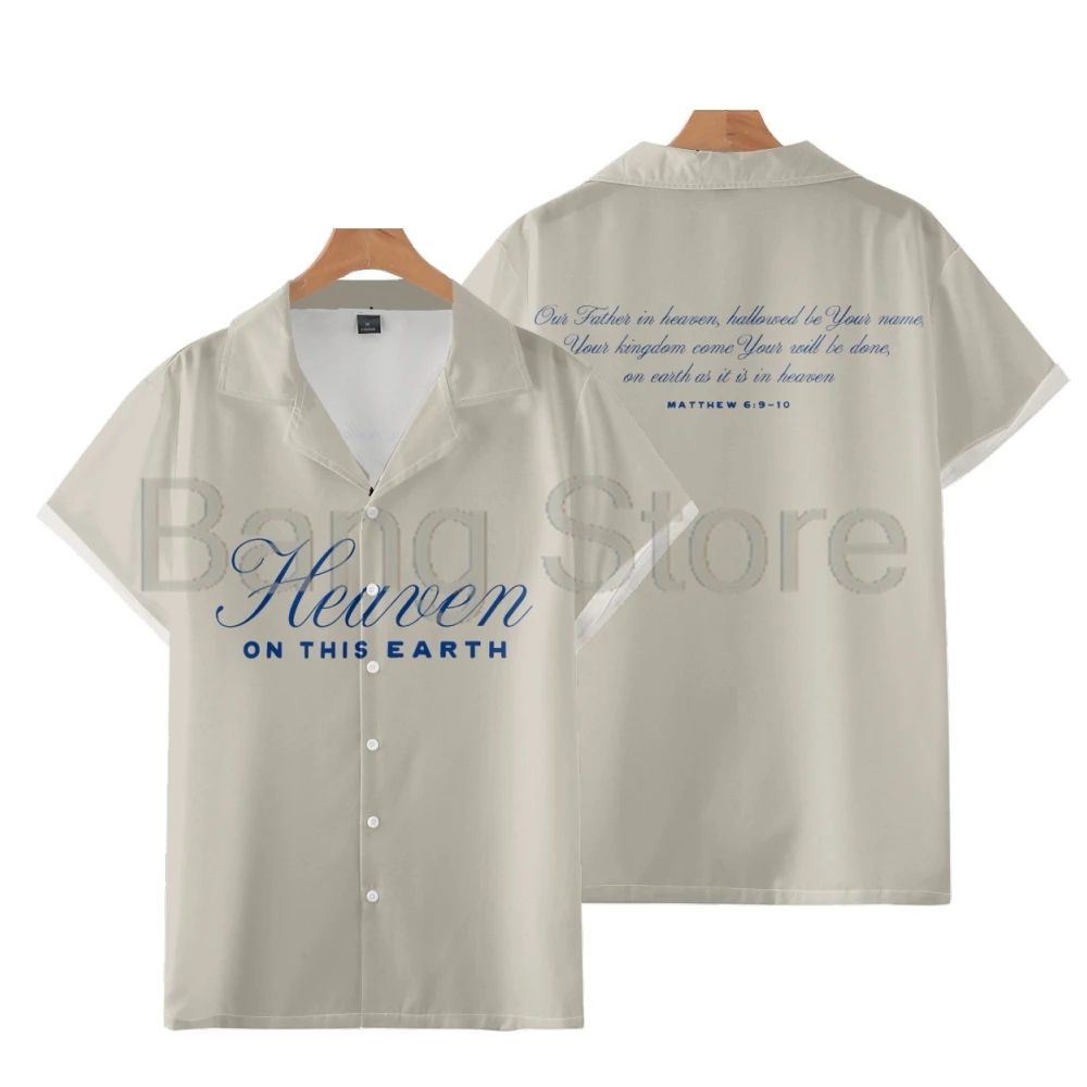 Forrest Frank Heaven On This Earth Shirt Damen Herren Camp Kragen Kurzarm V-Ausschnitt Shirts