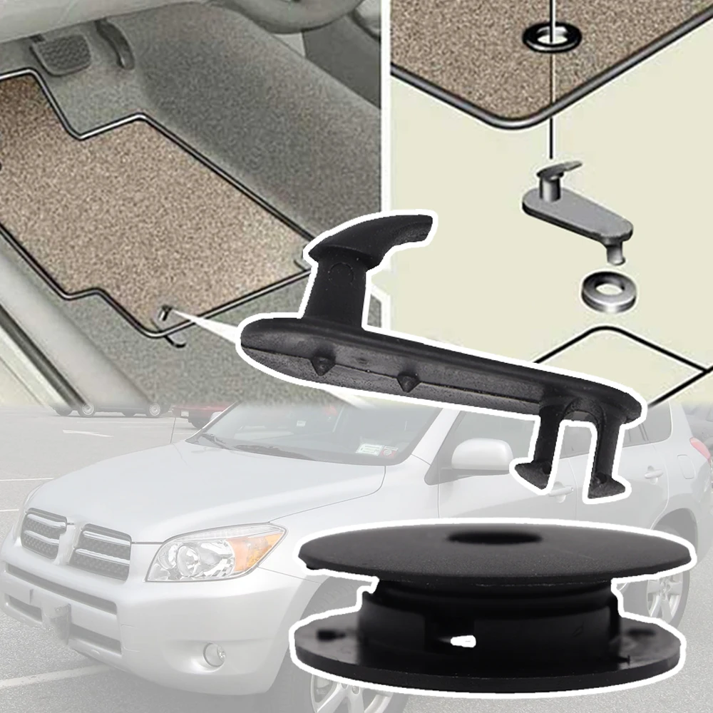 Clipe de Fixação para Tapete de Carro, Suporte de Carpete, Gancho de Fixação, Acessórios para Toyota RAV4 2010 2009 2008 2007 2006 - 2001