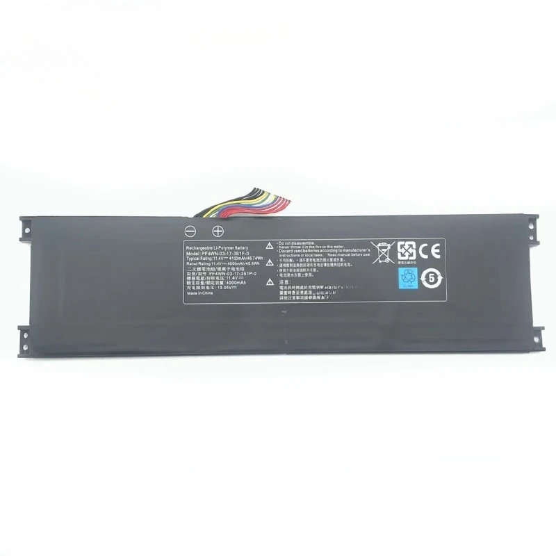 100% New PF4WN-03-17-3S1P-0 Laptop Battery 11.4V 4000mAh For HASEE KINGBOOK U45 A1 U43S1 U43E1 U47T1 PF4WN-00-13-3S1P-0
