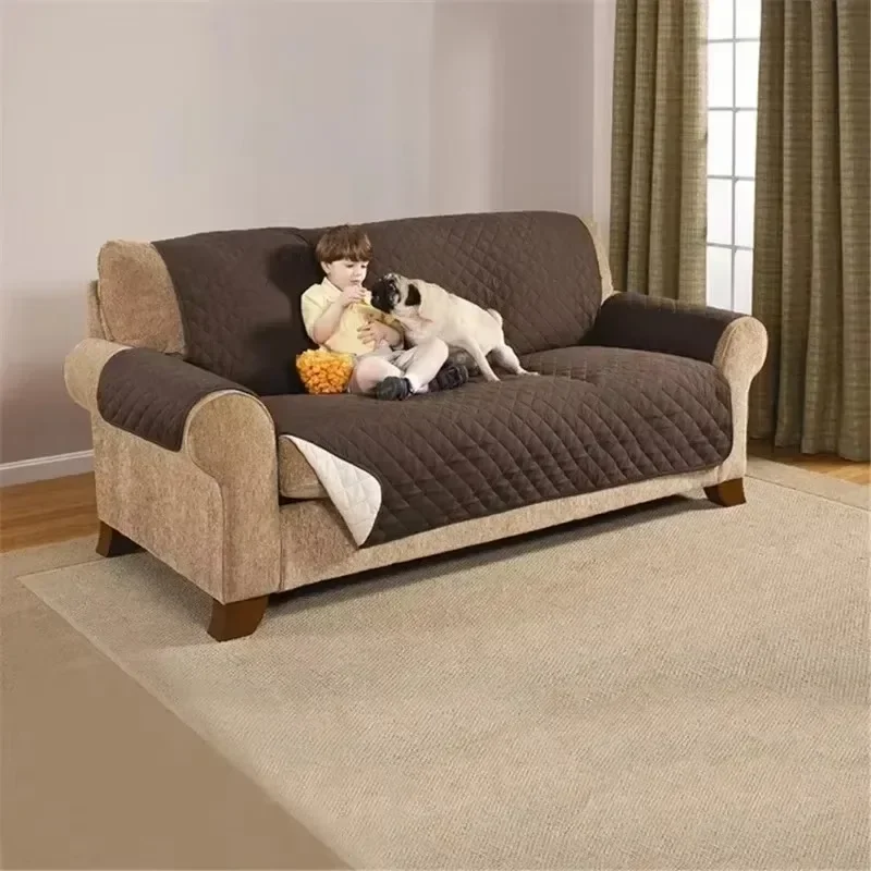 Sofa Cover Quilted Anti-wear Couch Cover for Dog Pet Kids Recliner Armchair Furniture Slipcovers 1/2/3 Seater Protect 170*270cm