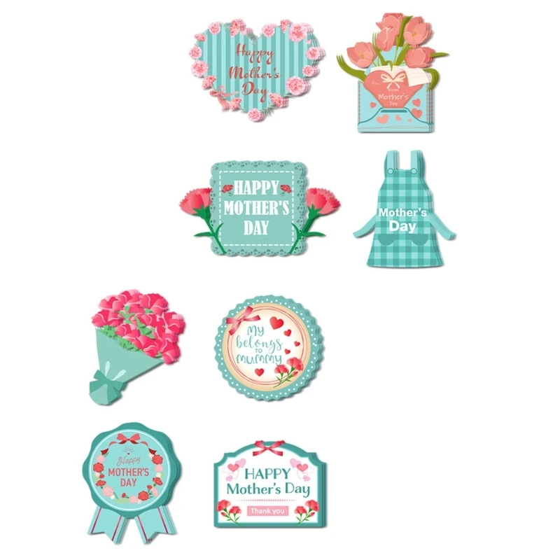 Happy Mothers Day Decorations Stickers Labels Decorations Self-adhesive Stickers Labels DIY K92A