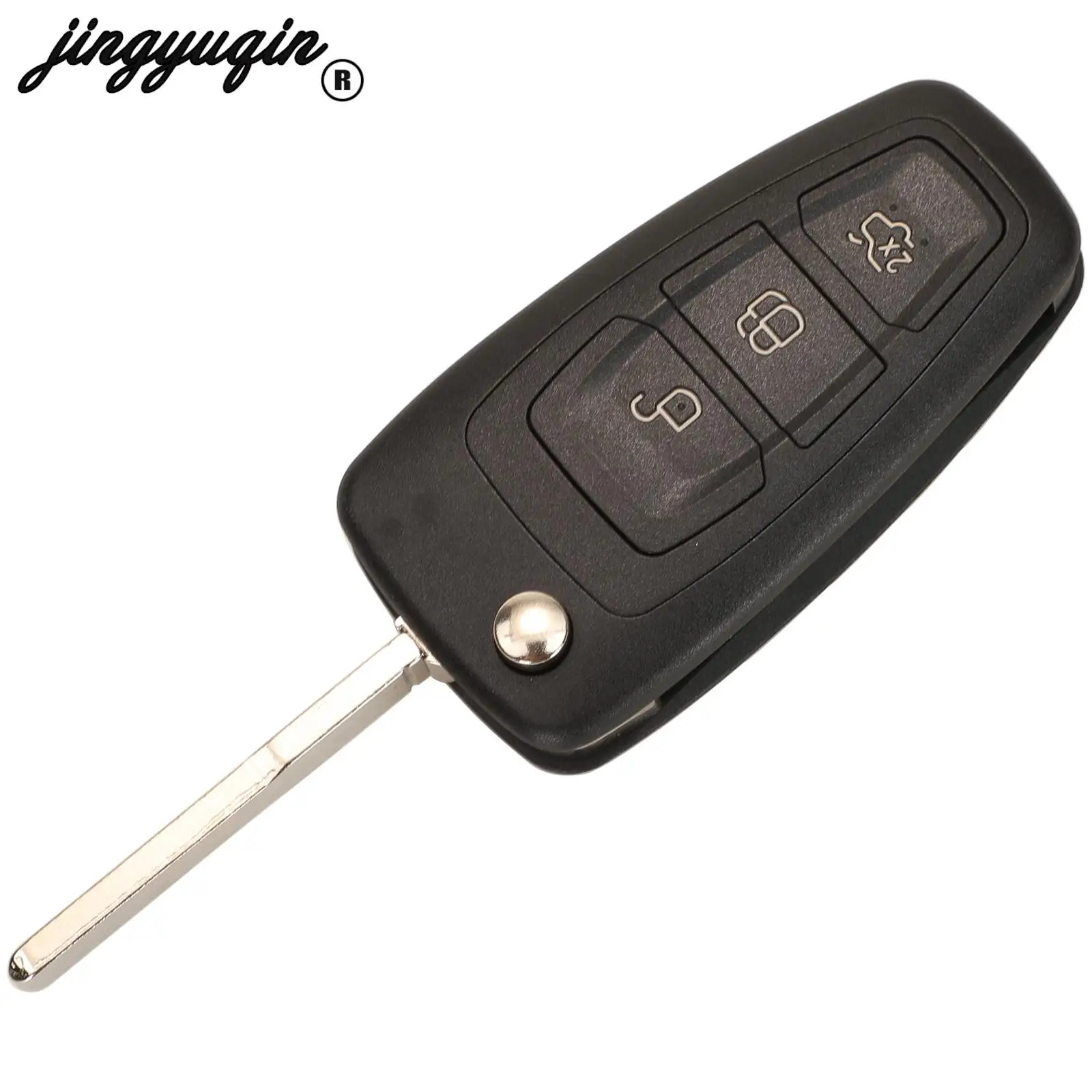 jingyuqin Car Remote Key 4D63 FSK 433Mhz For Ford C-Max Focus Galaxy Ranger Mondeo S-Max HU101 2/3 BT 5WK50165 / 5WK49986