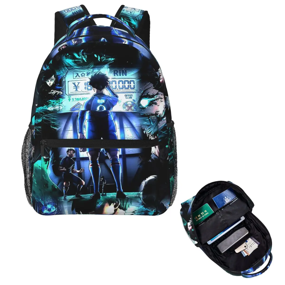 凛イツシブルーロックサッカーバックパックホットセールデイパック大容量子供ランドセルスクールバッグショルダーバッグ男性女性用