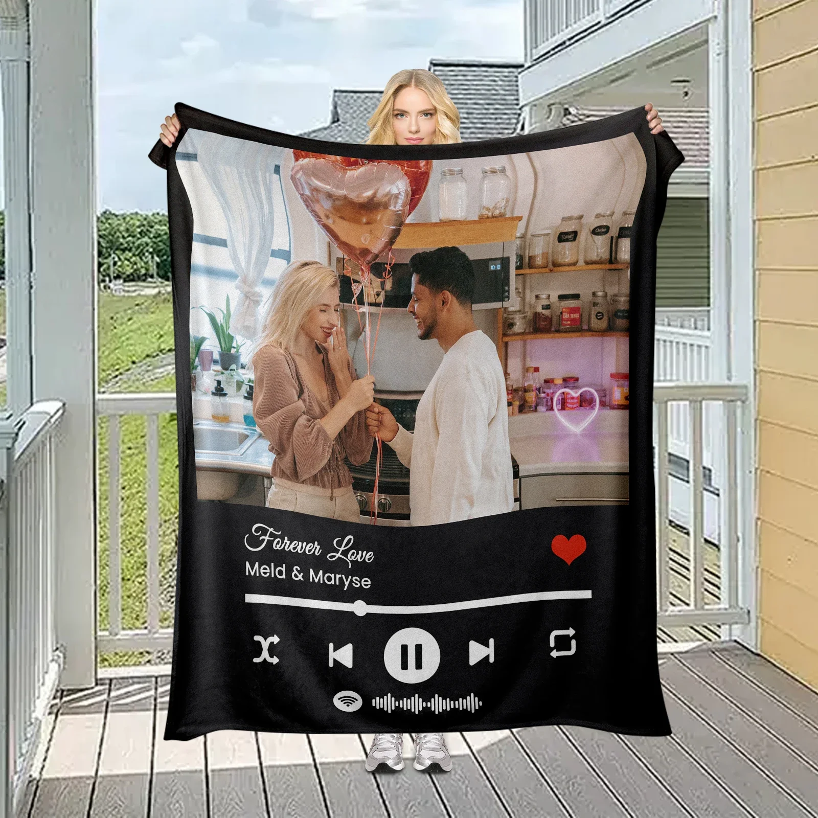 

Custom Blanket with Pictures, Custom Throw Blanket with Photos Personalized Love Blanket Family Picture Blankets Customized