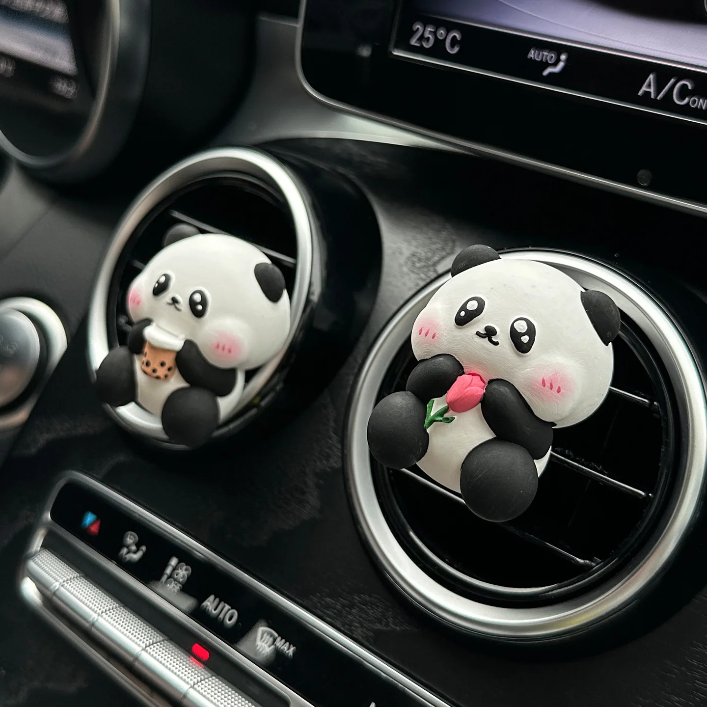 

Car Mounted Perfume Aromatherapy Cute Plump Milk Tea Panda PP Panda Air Conditioner Air Outlet Decoration Perfume Stone Gift