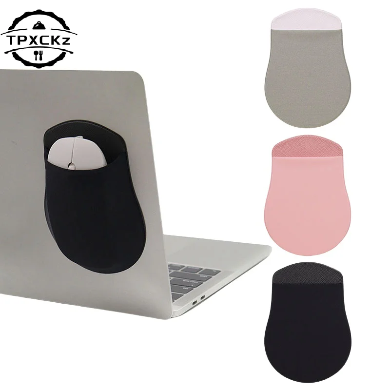 Adhesive Back Storage Bag For I-Pad Laptop Reusable Reposition Cable/Mouse/Powerbank Pouch Tablet Accessories Holder Elastic