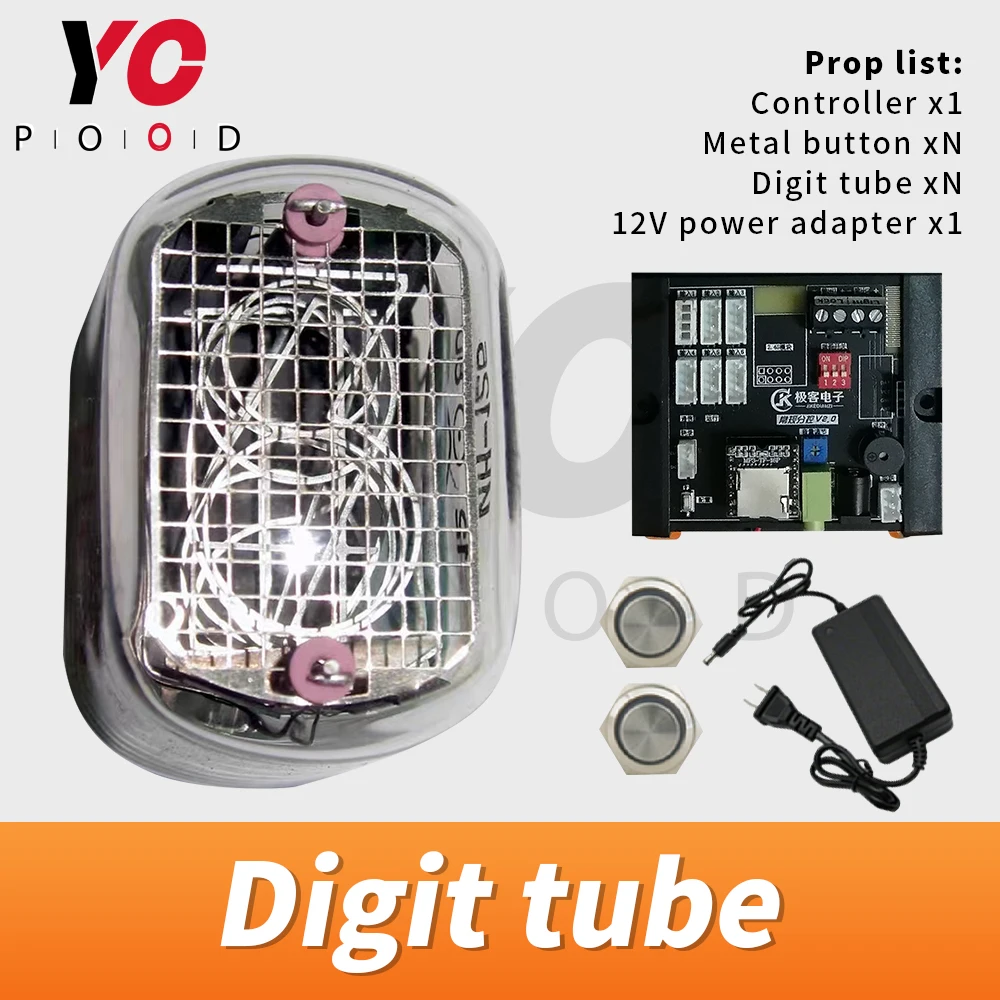 Escape Room digit tube escape game code when tube in correct code,mag lock opens