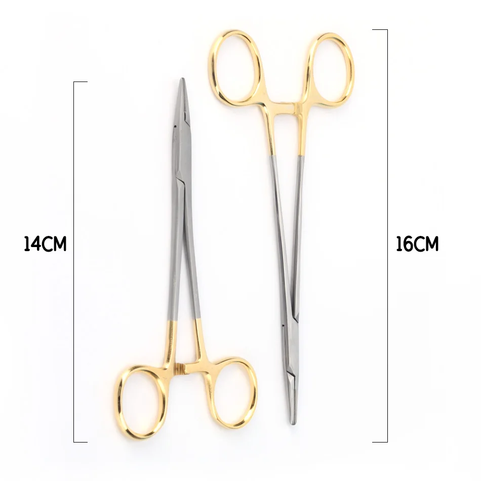 Veterinary TC Needle Holder Reusable Suture Scissors Pet Orthopedic Implants Fishing Pliers Surgical Products 14cm/16cm