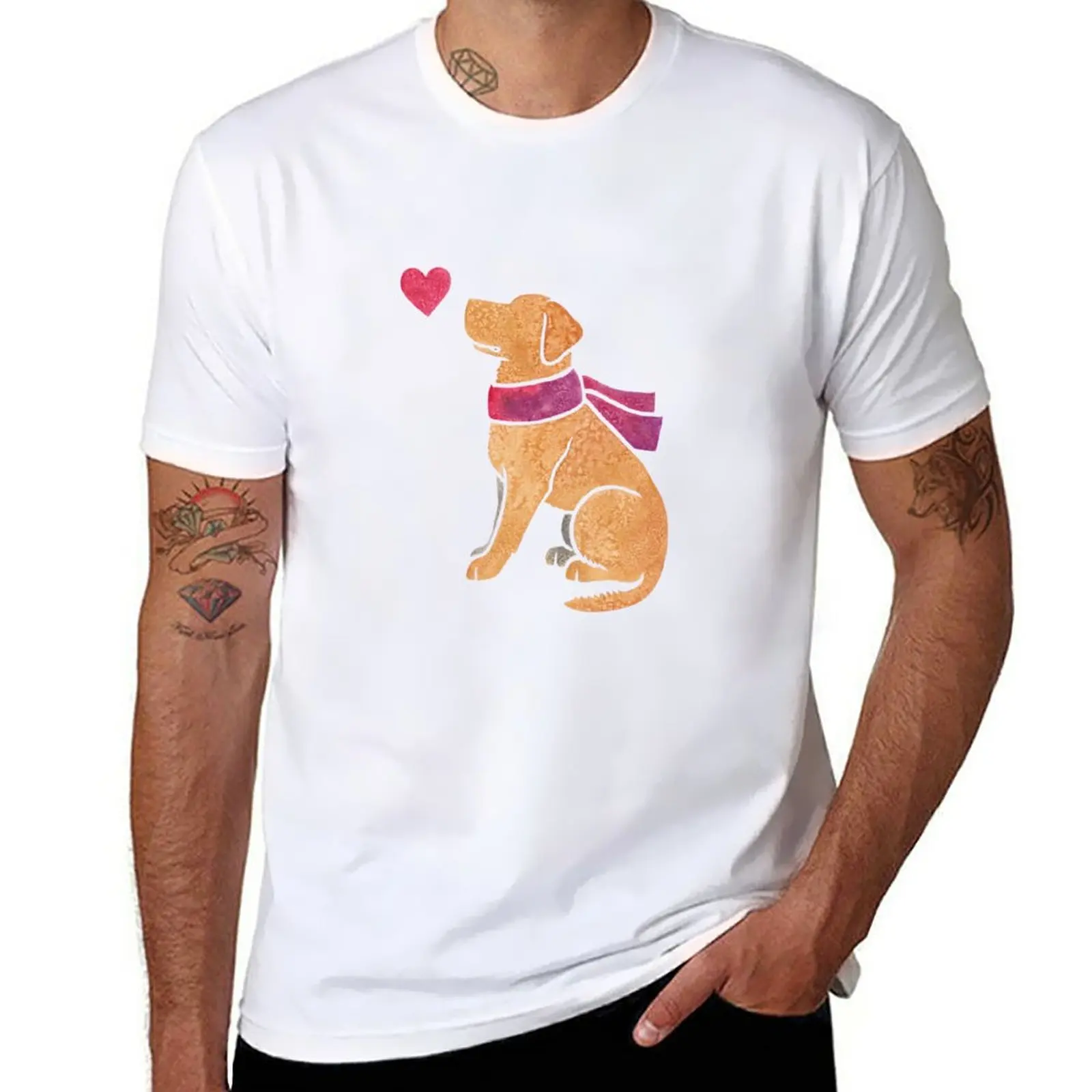 

Watercolour Labrador (yellow) T-Shirt summer top customizeds blacks animal prinfor boys mens tall t shirts