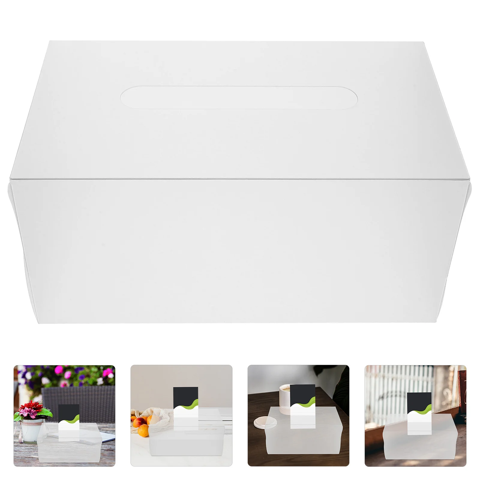 

Compact Plastic Lottery Container Cubic Multi-Function Raffle Box Portable Party Ballot Box Meeting Donation Case