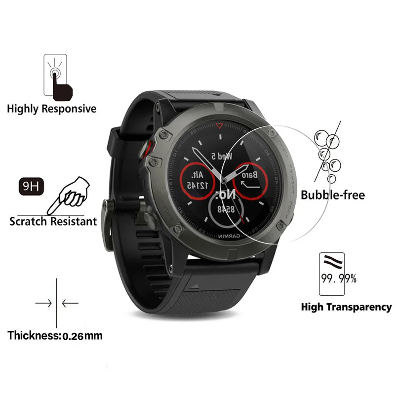 Protector HD Film For Garmin Fenix 7 7S 7X 6 6S 6XPro 5X 5S 5Plus Enduro2 tactix 7 instinct 9H Tempered Glass SmartWatch Screen