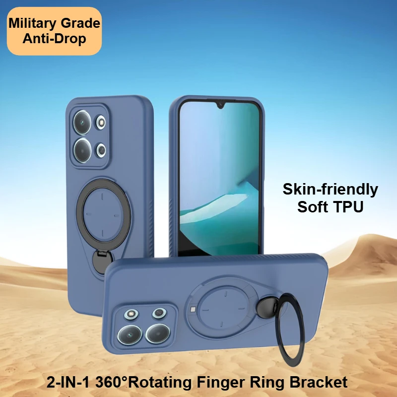 360 ° الدورية قوس المغناطيسي شحن لاسلكي جراب هاتف ل Xiaomi Redmi 15C 4G نوت 15 برو 5G العسكرية الصف غطاء مقاوم للصدمات #1