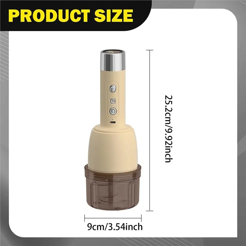 ABMR-Electric Garlic Chopper Rechargeable Portable Food Mincer Mixer Blender, Vacuum Sealing Capability Meat Grinder Functionali view 6