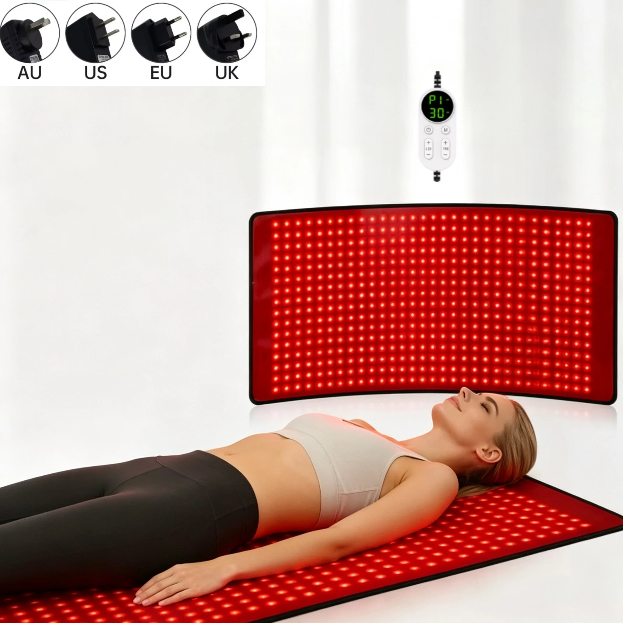 NEW Large Red Light Mat for Body with 400 LEDs 660&850 nm Near Infrared&Red Light Wrap Pad for Full Body Muscle Pain Relief