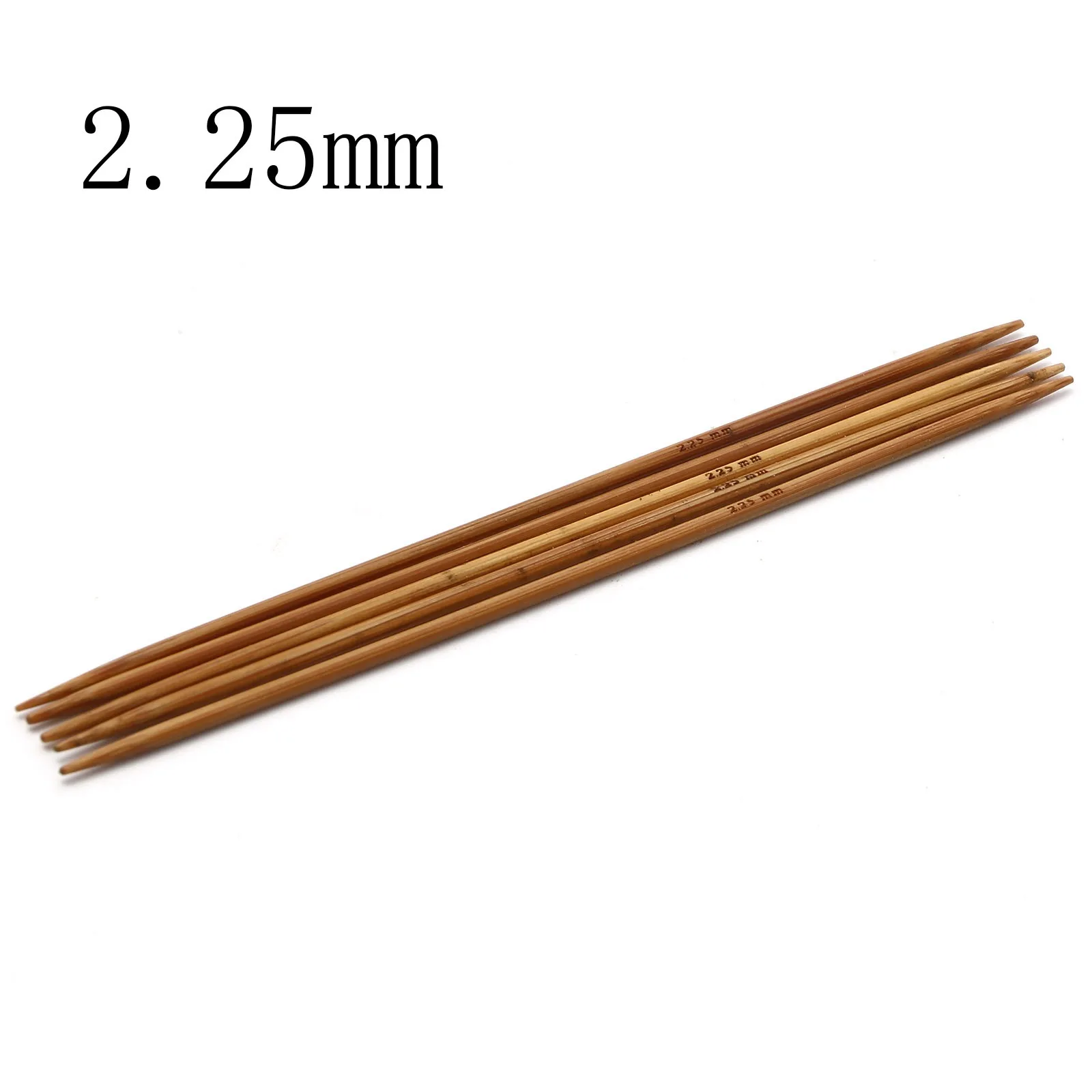 5 PCs 2.0-5.0mm Bamboo Double Pointed Knitting Needles Brown Sweater Weaving Needle Tool DIY Craft Sewing Tools 13cm long