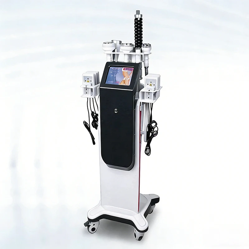 New 40K 8 In 1 Vertical Fat  Cavitation Machine With 8 Handles Localized Wrinkle Removal Acne Treatment Fat Reduction