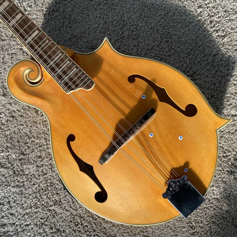 I777  Mandolin Guitar Solid Wood D'Angelico 8-String Electro-Acoustic Taiwan-Made  Minor Flaw