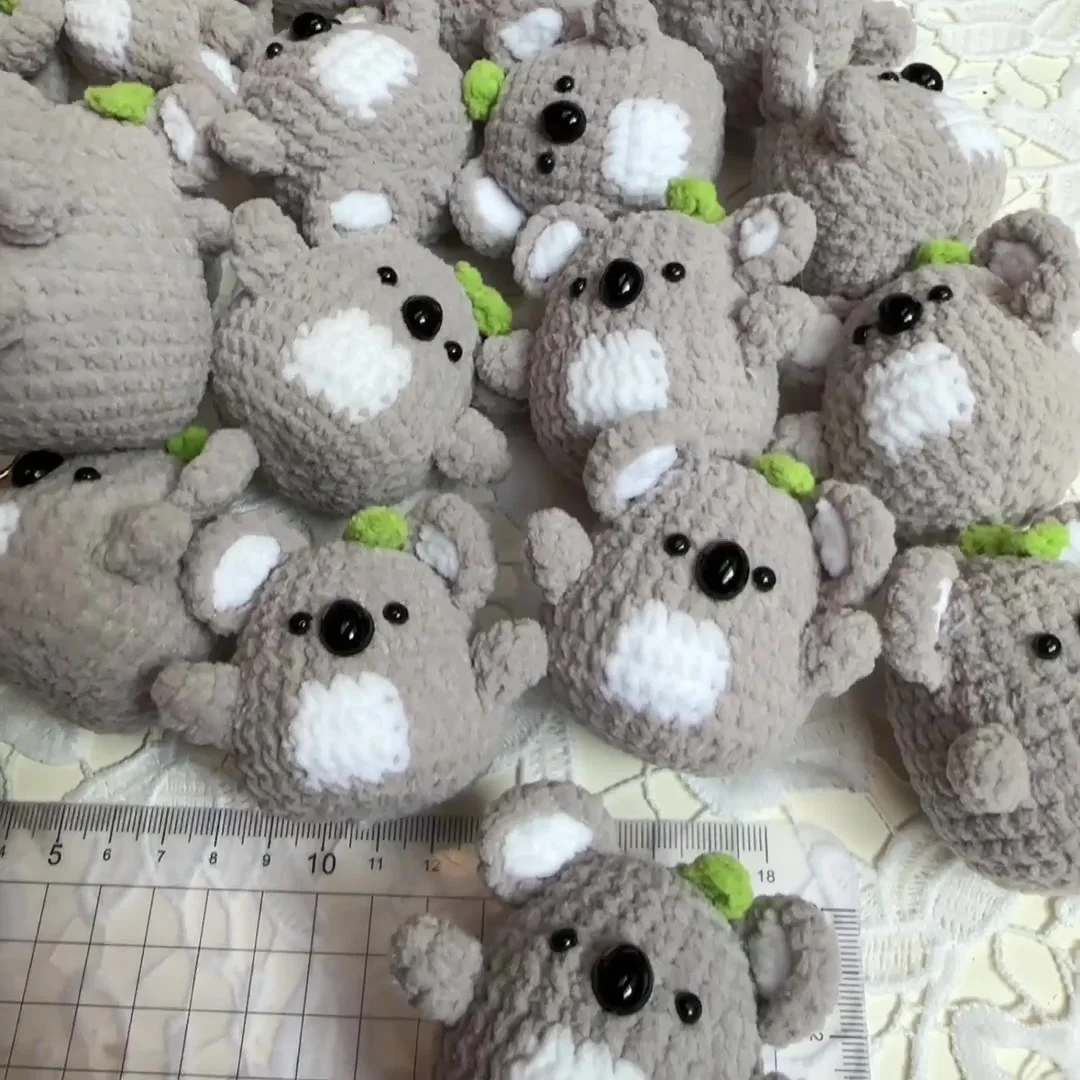 Crochet Koala Keychain – Handmade Positive Energy Charm