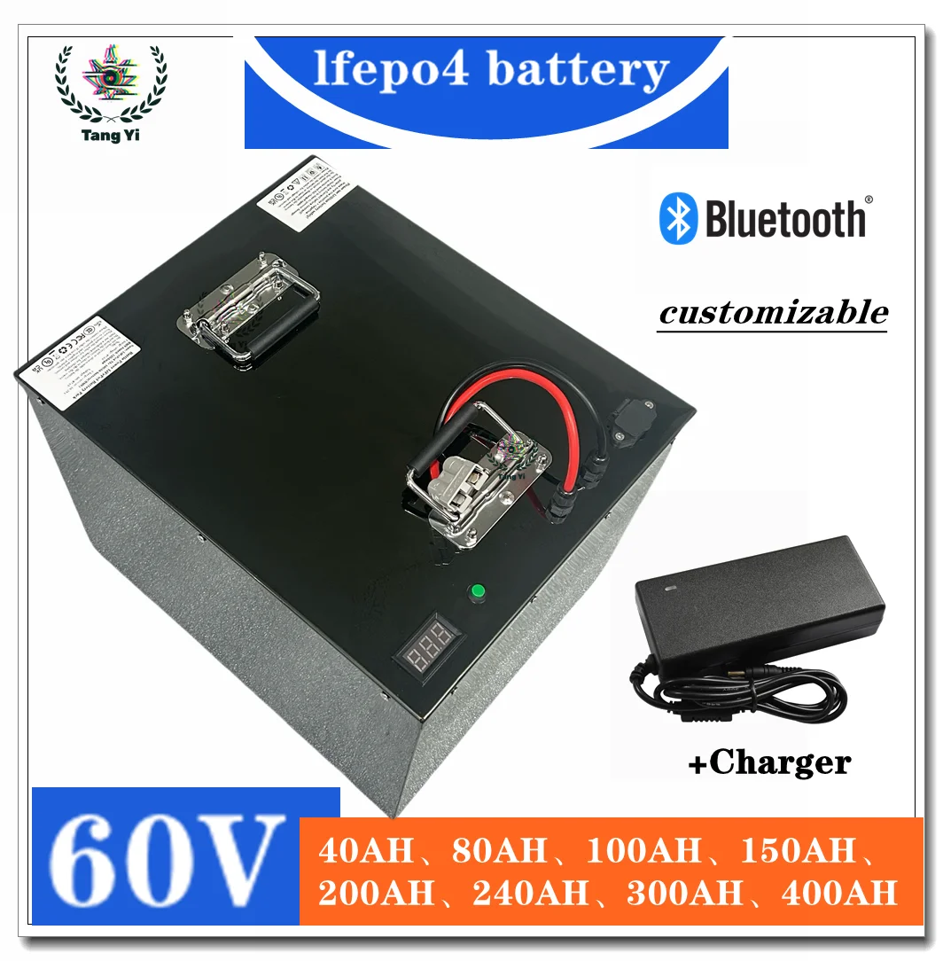 

60V LiFePO4 Lithium Iron Phosphate Battery (20-400Ah) Super Powerful Long Range Safe Battery Pack