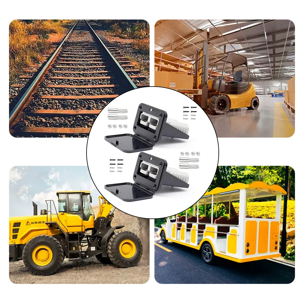 50A Plug Mounting Panel With Dust Cover Compatible With SB50 Series Connectors For Ship Yacht RV Passenger Car Panel Socket