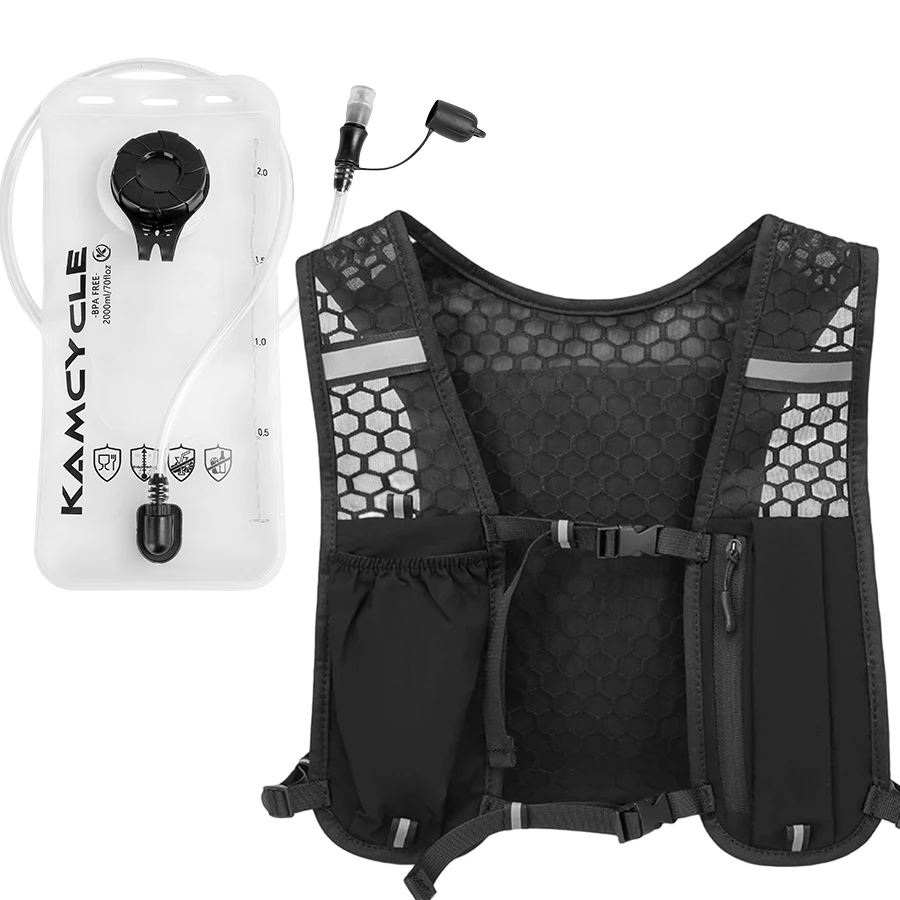 Running Vest Backpack with 2L Bladder, Camel Hydration Vest Backpack for Men/Women, Ultra-Lightweight