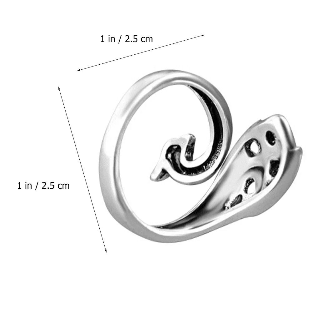 

4 Pcs Peacock Winder Ring Knitting Tools Lightweight Metal Yarn Guide Crochet Companion Finger Knitting Ring Thimble Sewing