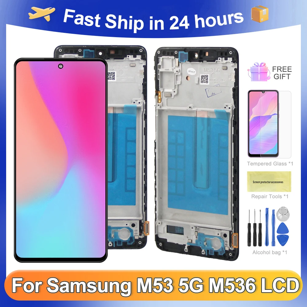 M53 5G 6.7\'\'For Samsung For AMOLED M53 M536B M536B/DS LCD Display Touch Screen Digitizer Assembly Replacement