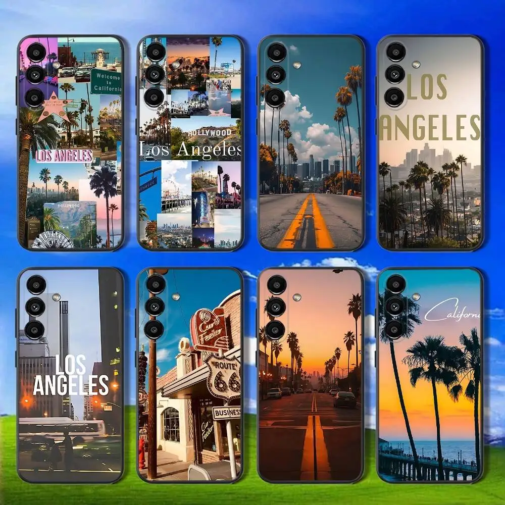 

Phone Case For Samsung Galaxy A13,A21s,A22,A31,A32,A52,A53,A71,A80,Travel Los Angeles California Soft Black Shell