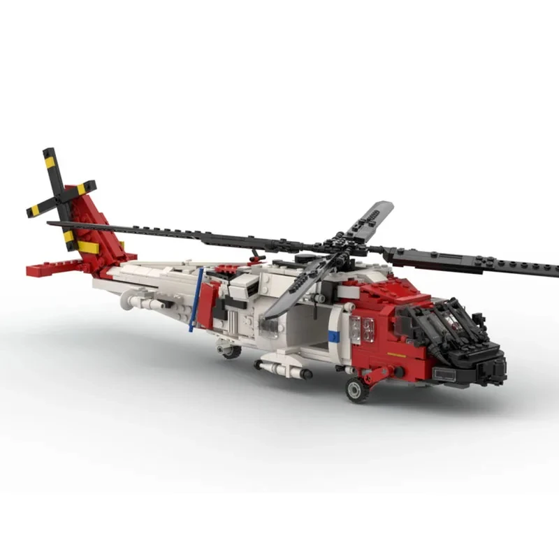 872 Uds. MOC Fighter Sikorsky SH-60 Jayhawk modelo de avión DIY montaje Juguetes de bloques de construcción niños regalo de cumpleaños