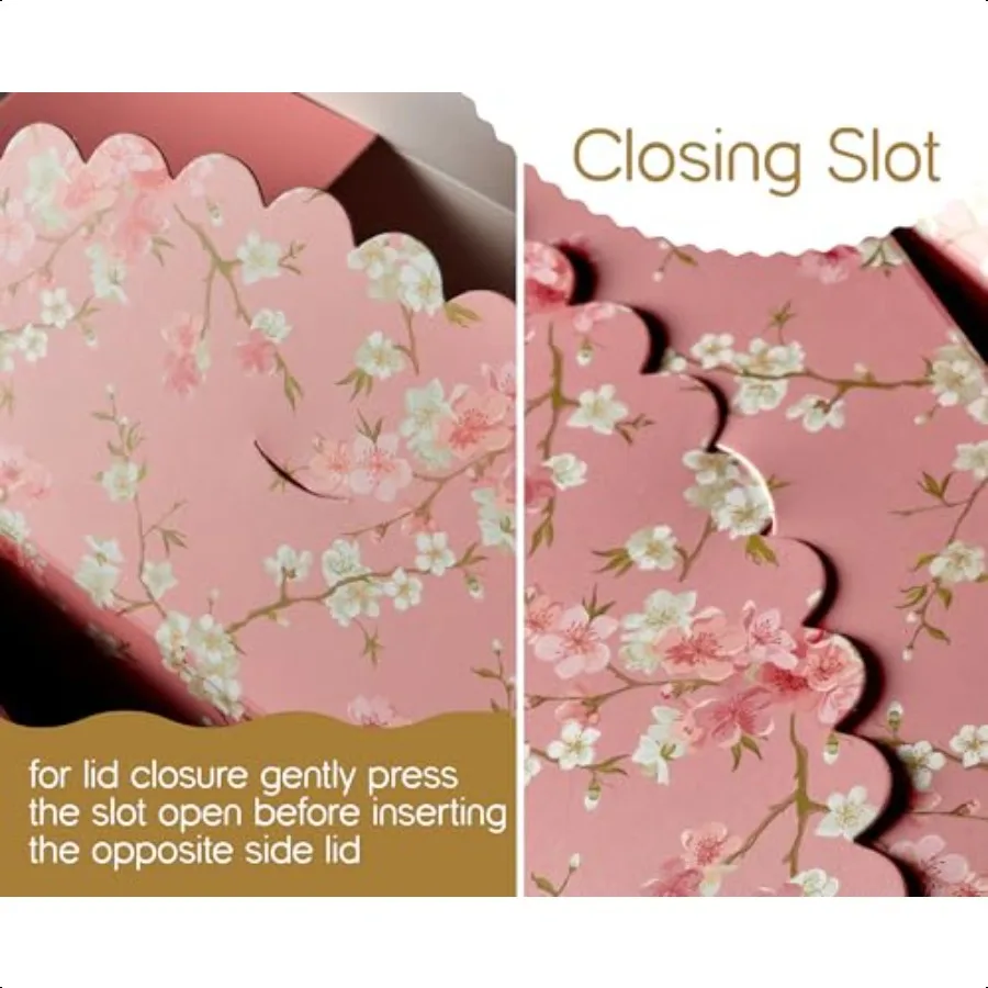 Decorative Floral Gift Boxes with Lids Ribbons Treat Boxes