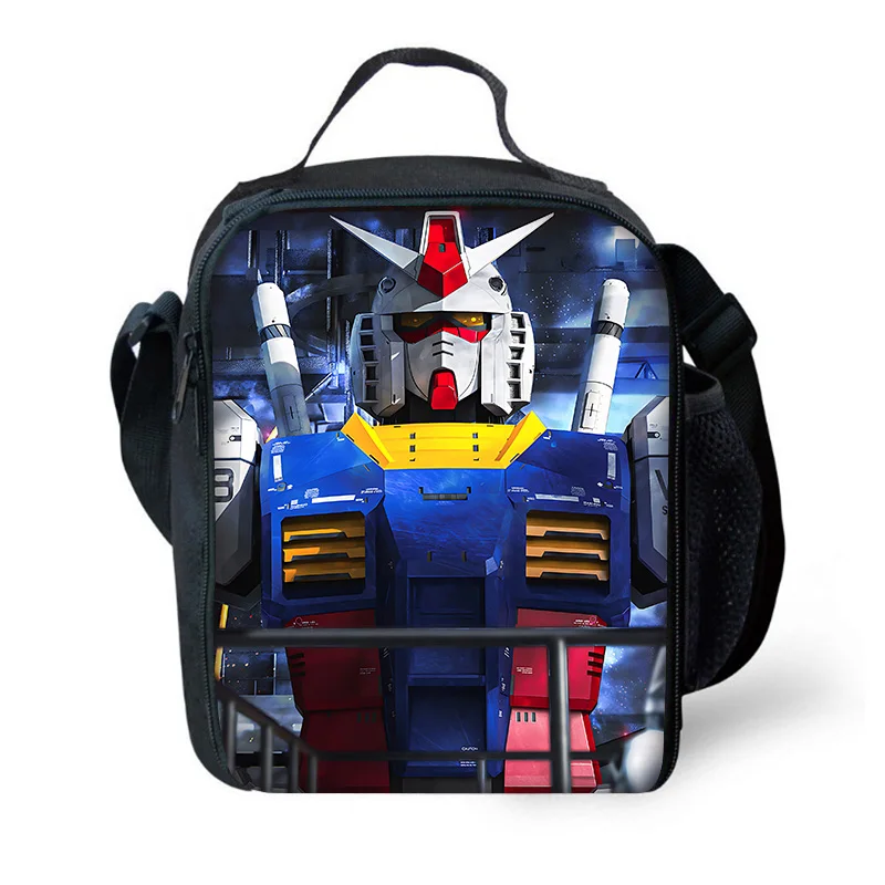 Japão Anime Mecha Lancheira Isolada Infantil, Bolsa de Grande Capacidade, Estudante, Exterior, G-Gun-AmS, Piquenique, Reutilizável, Refrigerador Térmico, Menino, Menina