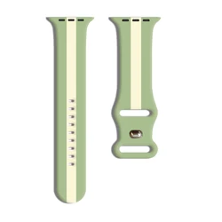Fashion Stripe Printed Strap for Apple Watch 11 10 9 Silicone Band Replacable Bracelet for iWatch 46mm 42mm 41mm 40mm Watchband