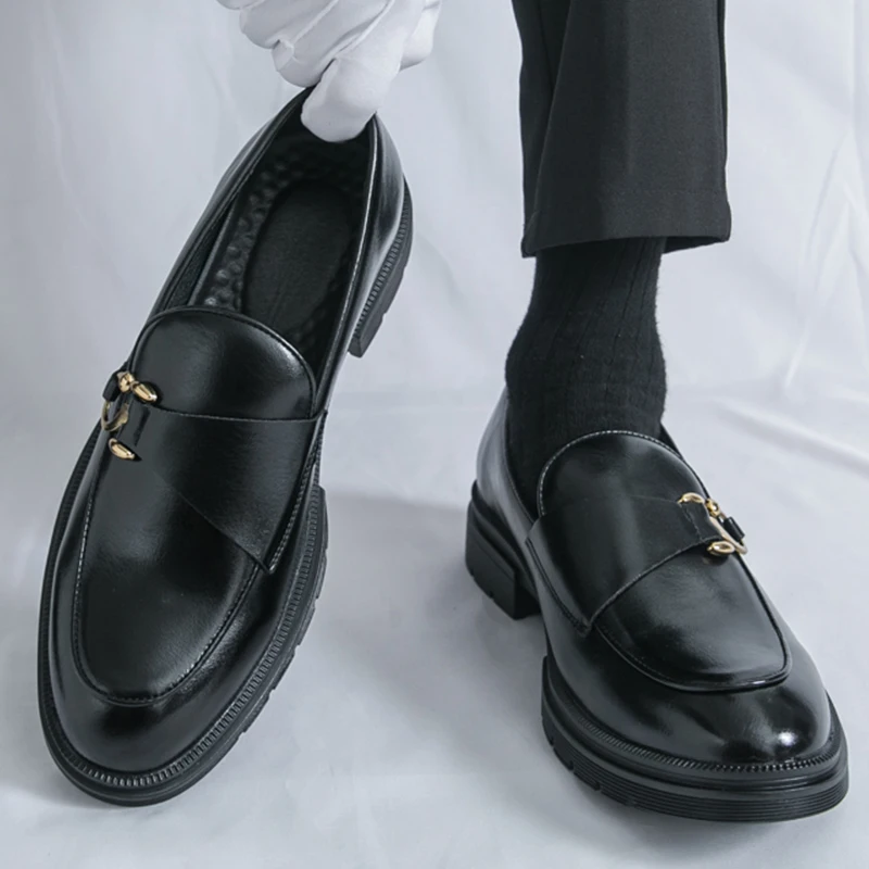 

Мужские кожаные лоферы без шнурков, офисные, повседневные, деловые кожаные туфли для мужчин, свадебные оксфорды, мужские туфли для вечеринок, формальные туфли дерби для мужчин
