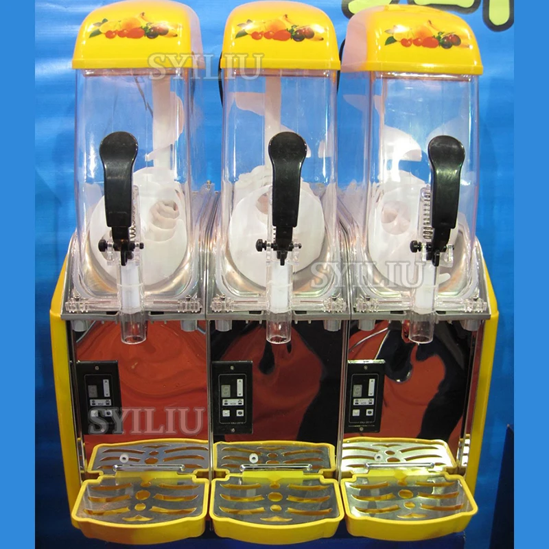 Stainless Steel Commercial Double Tank Slush Machine Two Flavors Frozen Granita Slushy Maker for Bar Milk Tea Shop