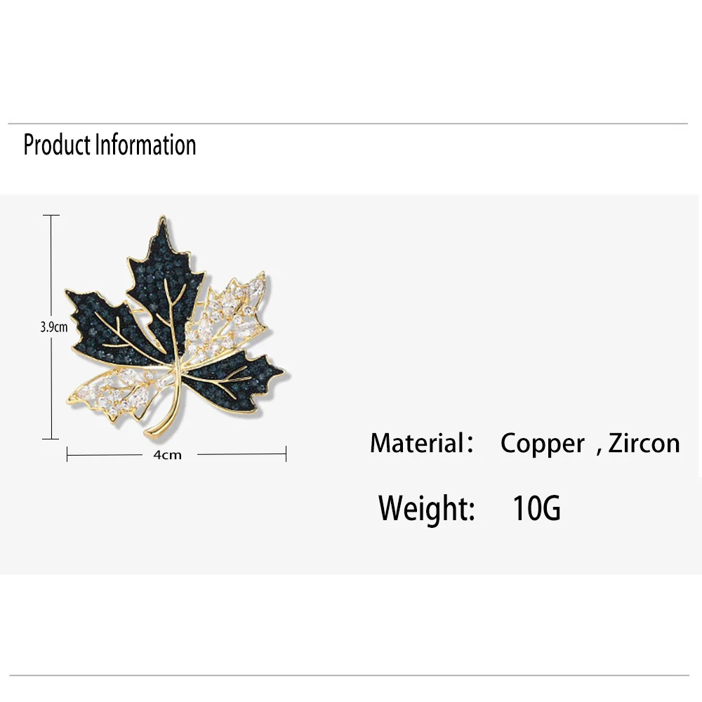 بروش أوراق القيقب الجديد: إكسسوار حفلات نسائي بألوان متباينة وأسلوب فاخر فاتح