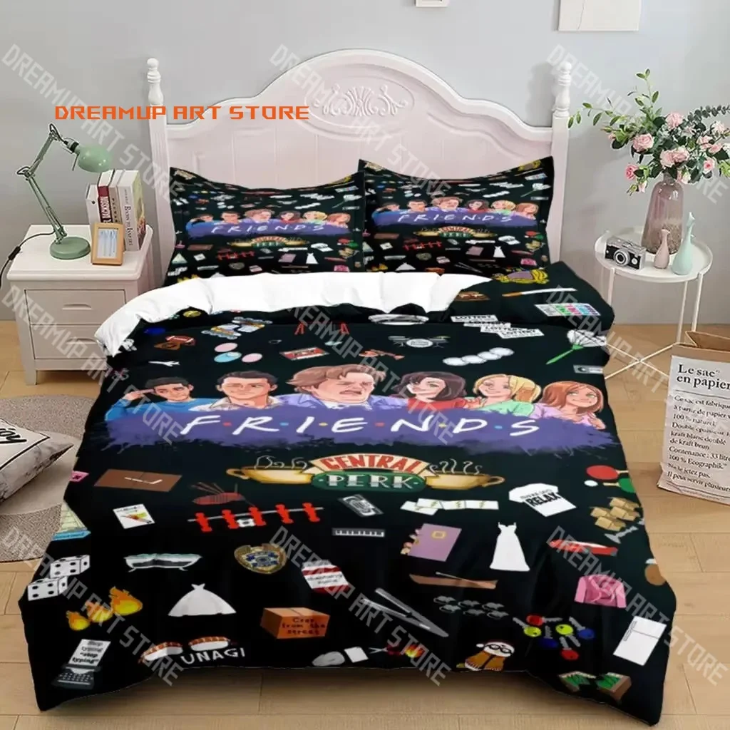 2026 3D Print Friends Tv Show Style Bedding Set Single Twin Full Queen King Size Bed Set Adult Kid Bedroom Duvetcover Set