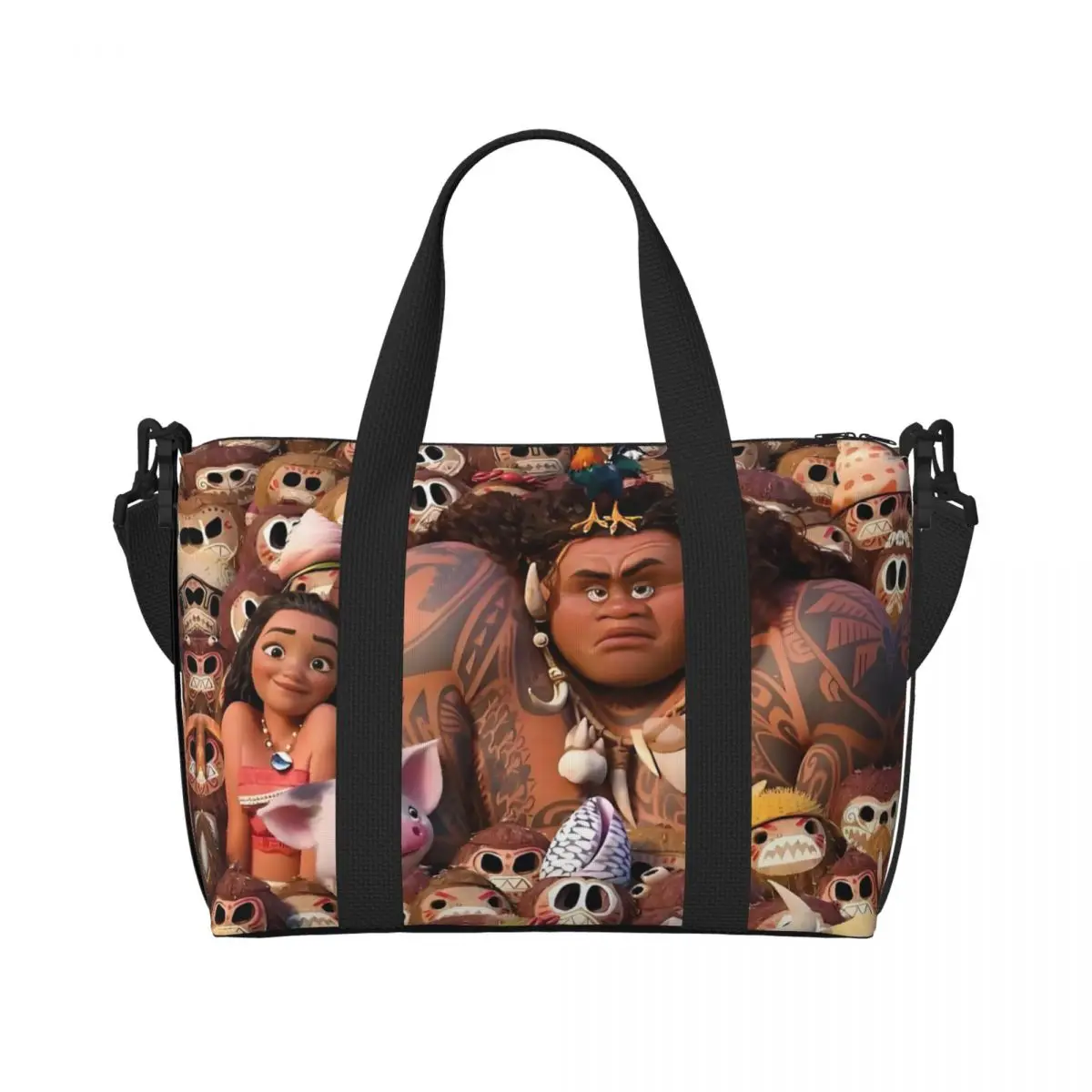 

Женская пляжная большая сумка Moana на заказ, очень большая спортивная ручная кладь для музыкальных приключений, дорожные сумки для покупок