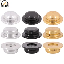 40mm 50mm 60mm CNC Machined Solid Aluminum Pointer Knob Button Cap for Amplifier DAC CD Turntable Potentiometer Volume 6mm Shaft