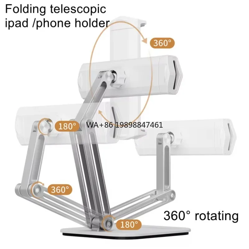 

Adjustable Mobile Phone Tablet Stand Aluminum Desktop OEM Cell Phone Holder for Desk Universal Holding P47 4 - 13 Inch