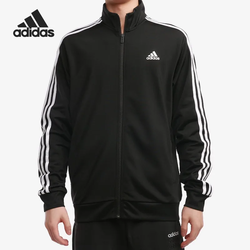 Adidas Men's Stand-Up Collar Casual Sports Training Zip Jacket H46099