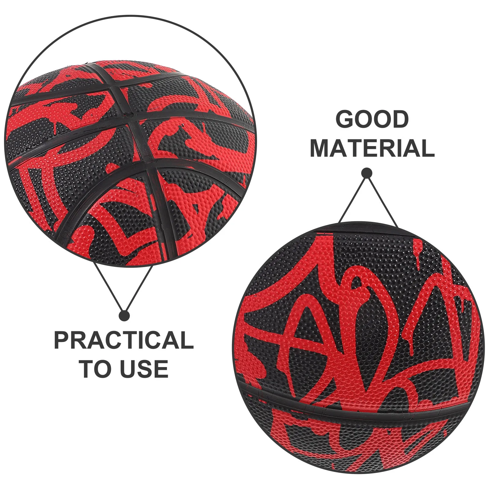 Juego de entrenamiento duradero para interiores y exteriores, estilo Graffiti de baloncesto de PU de tamaño estándar, para práctica de baloncesto juvenil, gimnasio