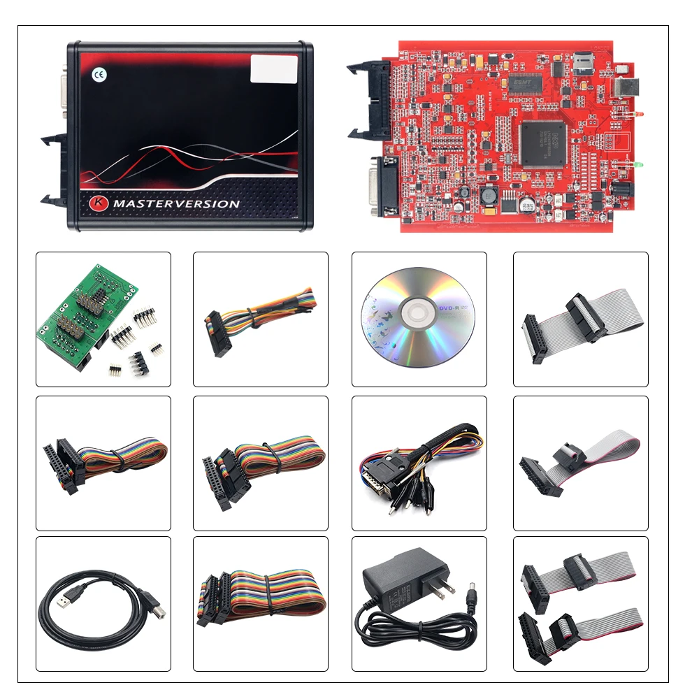 2024 Online V2.80 EU Red Kess V5.017 KTAG V7.020 4 LED V2.25 Unlock KESS Master Version OBD2 ECU Programming Kit BDM Frame