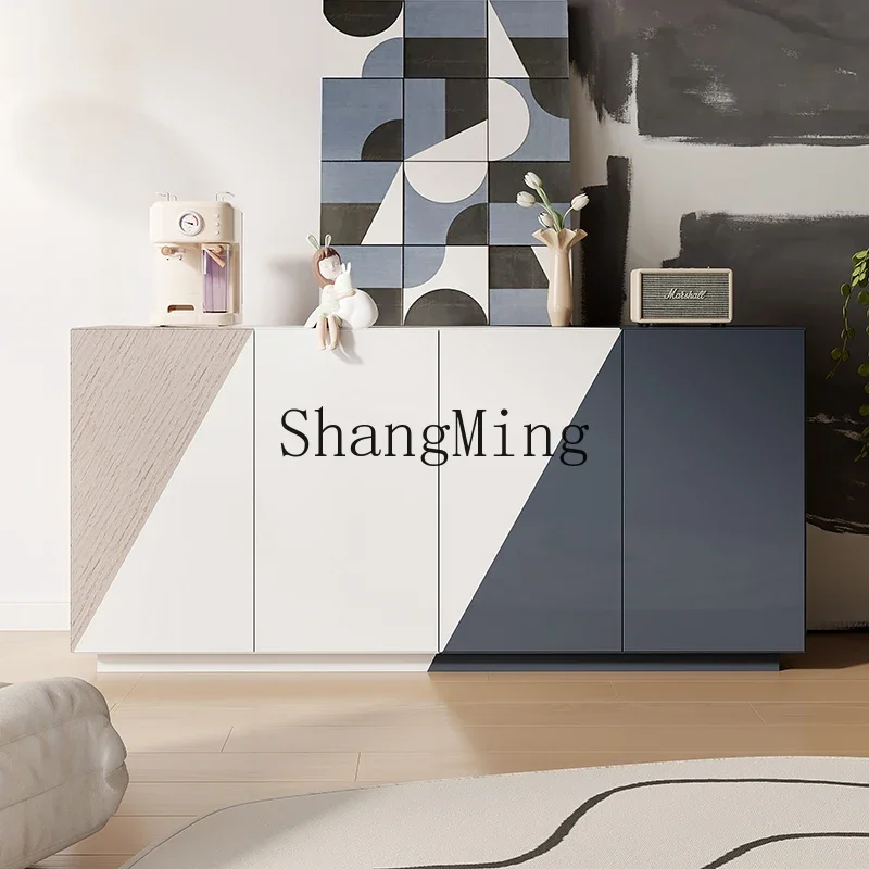 LXY light luxury dining side high-end decorative cabinet model room entry floor living room door shoe cabinet