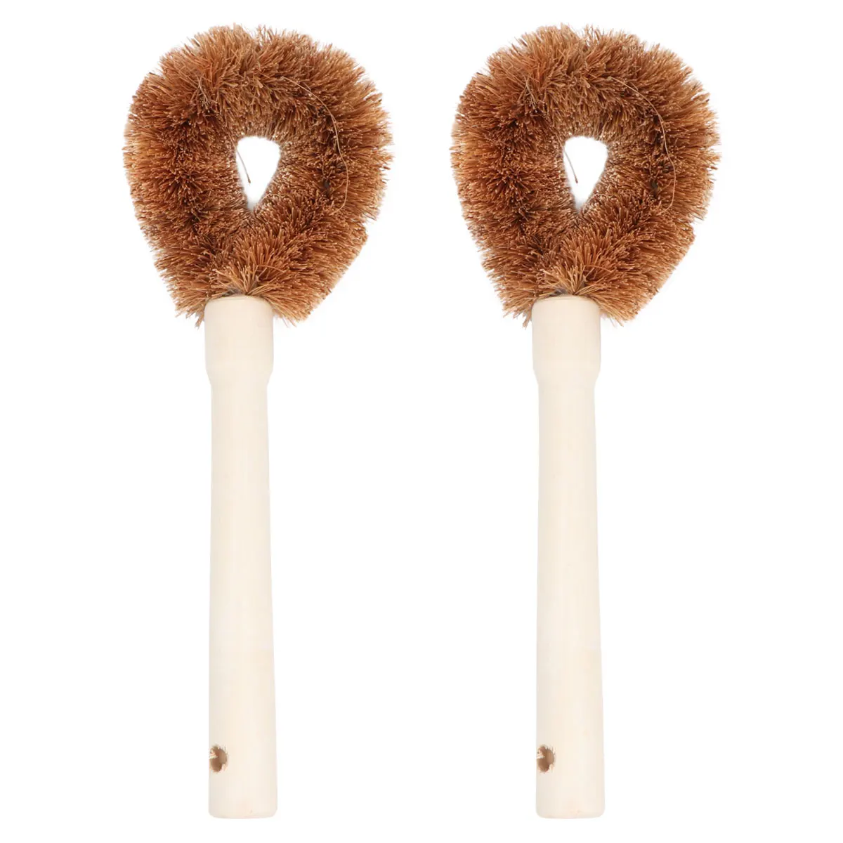 

2Pcs Wood Handle Kitchen Brush Coconut Coir Pot Cleaning Tool Cleaner for Cookware Dishes Kitchen Cleaning Brush