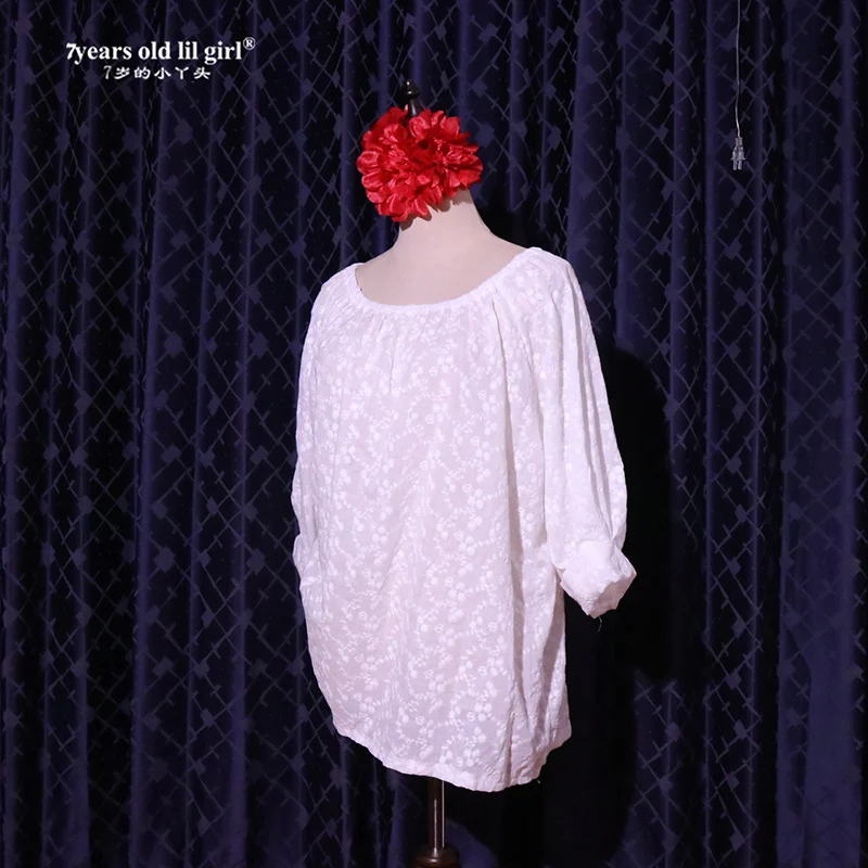 2024 mujer Sexy Flamenco danza española blusa blusa de algodón camisa de manga larga para usar ECA22