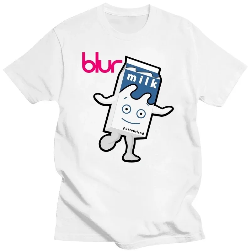 Summer 100% Cotton Clothing Blur Britpop Band Coffee and Tv Milk Band Concert Tour T Shirt