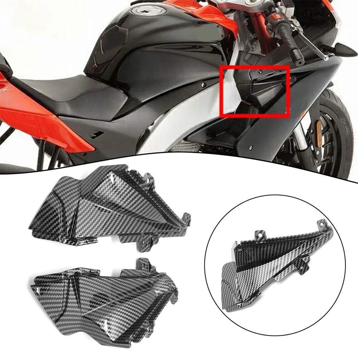 Motorcycle Upper Side Puller Cover Panel Fairing for RS4 125 2012-2016