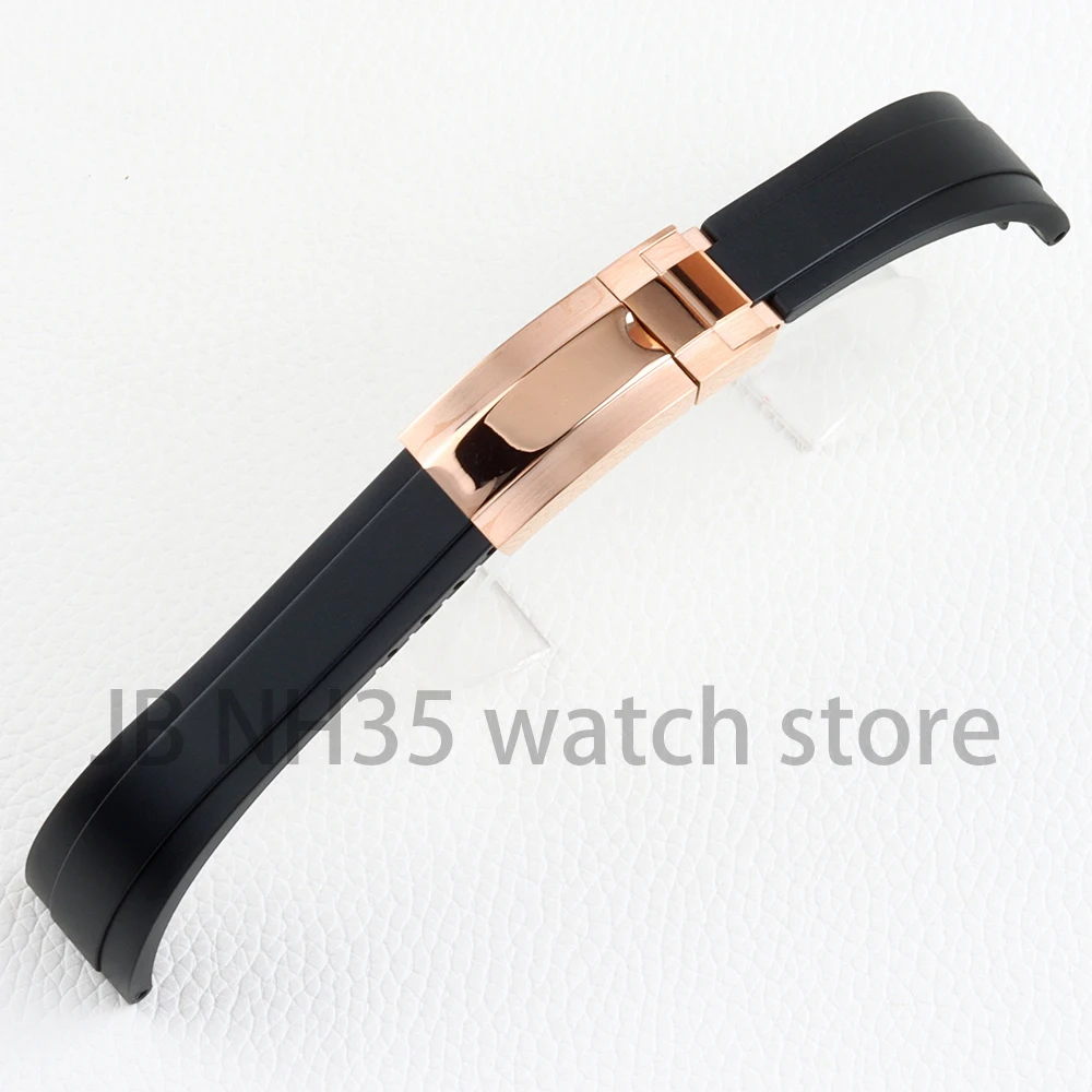 

20mm Rubber Watch Strap for Seiko SUB GMT Daytona Wrist Band Waterproof Silicone Watch Band Fold Buckle Men Sport Bracelet