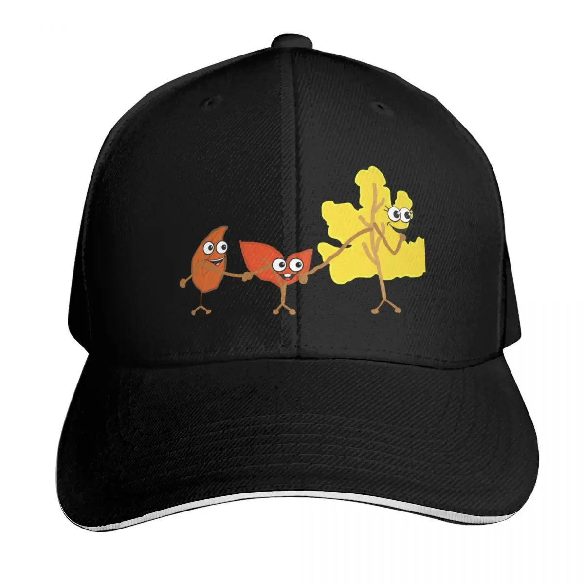 Family of Leaves Baseball Cap Strapback Dad Hat Six Panel Structured Crown Sun Protection UPF 50+